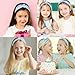 AMCAMI Blue Sequin Knot Headband for Girls, Toddler Headbands, Cute Knotted Hair Bands Baby to Little Girls Hair Accessories Set - Rainbow Birthday Fashion Elastic