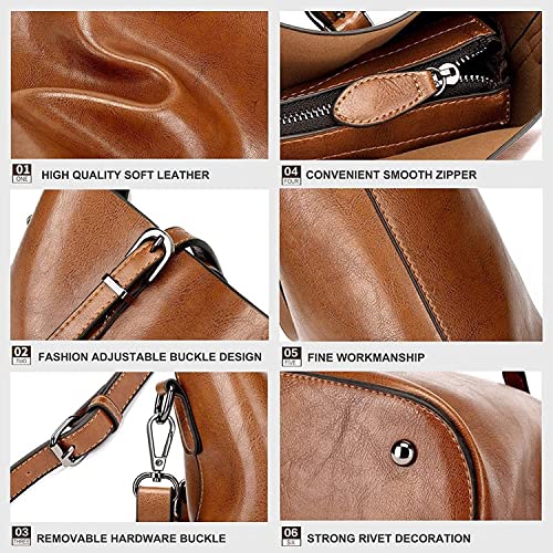 Image of Faux Leather Women Handbags Shoulder Hobo Bag Purse With Long Strap(Fits up to 12.9 inch Tablet /15.6 inch) Purse