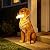 COWOS Solar Dog Statue with Glowing Bone, Golden Retriever Dog Statues for Outdoor Garden Decor, Weatherproof Dog Figurines and Pet Memorial Gift