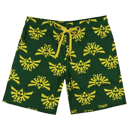 Nintendo The Legend of Zelda Pajamas Men's Royal Hyrule Crest Wingcrest PJ Lounge Shorts4