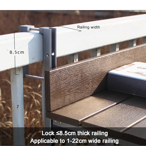 Table de balcon pliable suspendue multifonctionnelle extérieur jardin 60x27cm - 6