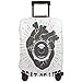 Produktbild Reisegepäck Abdeckung Beat of Life Zitat Kunstwerke Poster Menschliches Herz Mit Stereo Lautsprecher Grunge Stempel Koffer Schutz Größe L