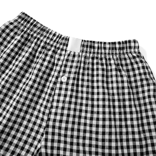 Image of Y2k Women Gingham Boxer Shorts Low Rise Micro Pajamas PJ Sleep Short Pants Plaid Sleepwear Sleeping Lounge Bottoms