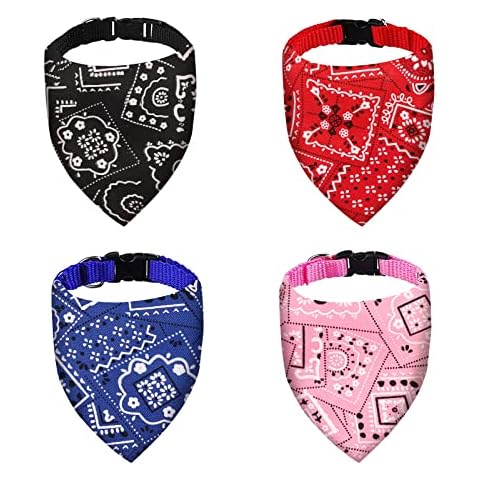 4 Stücke Hundeschal,Bandanas für Hunde Cover