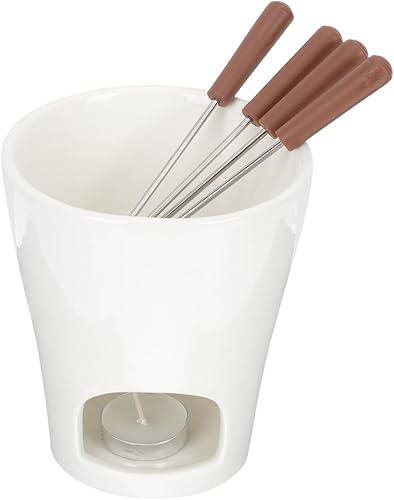 HOMSFOU 1 juego de olla para fundir candelita calentador de mantequilla de porcelana calentador de mantequilla de fondue olla de mariscos calentador