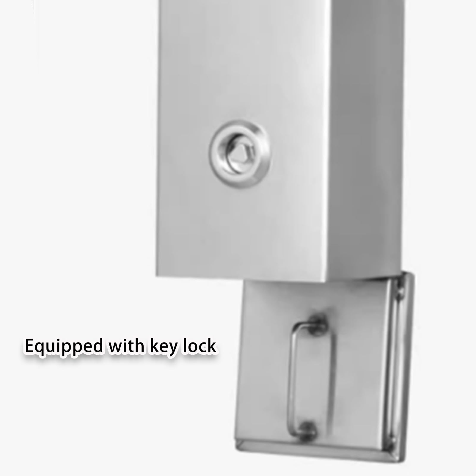 Posacenere in acciaio inox con serratura a chiave, contenitore per sigarette da esterno, da parete, per spazi pubblici, resistente alle intemperie