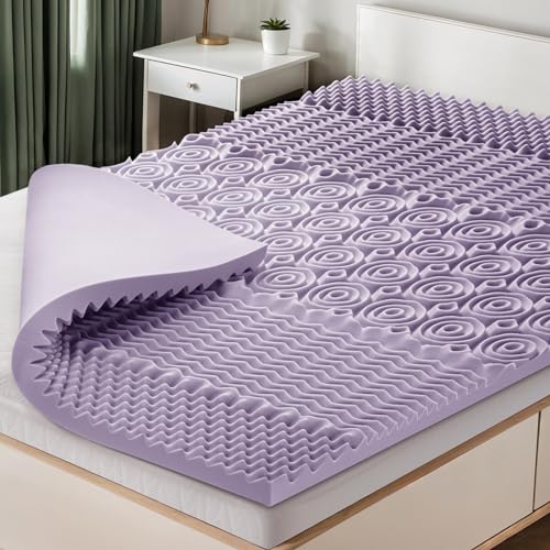 HOOMIC 3 Inch Short Queen Memory Foam Mattress Topper