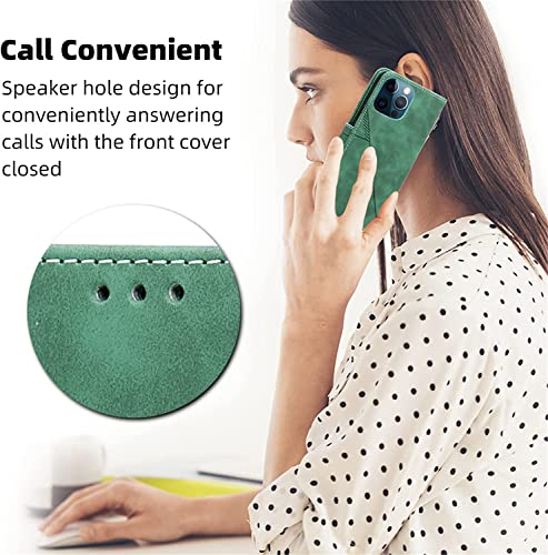 Étui iPhone 14 Pro Max fin anti-chute protège écran rabat cuir PU - 7