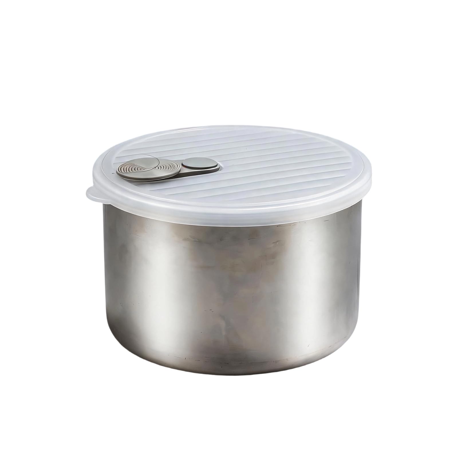 Covered Stainless Steel Food Container for Refrigerator Storage, Meal Prep Packing, Fruit Portions and Leftover Use Round Food Container Stainless Steel Lunch Storage Bowl Picnic Portion Leftover Bowl