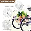 Large Capacity Tricycle Basket - Waterproof Rear Steel Cargo Basket for Adult Tricycles, Pet Carry, Universal Fit - White #2