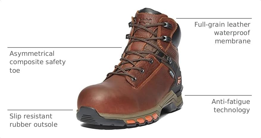Image of Timberland PRO Men's Hypercharge 6 Inch Composite Safety Toe Waterproof Industrial Work Boot