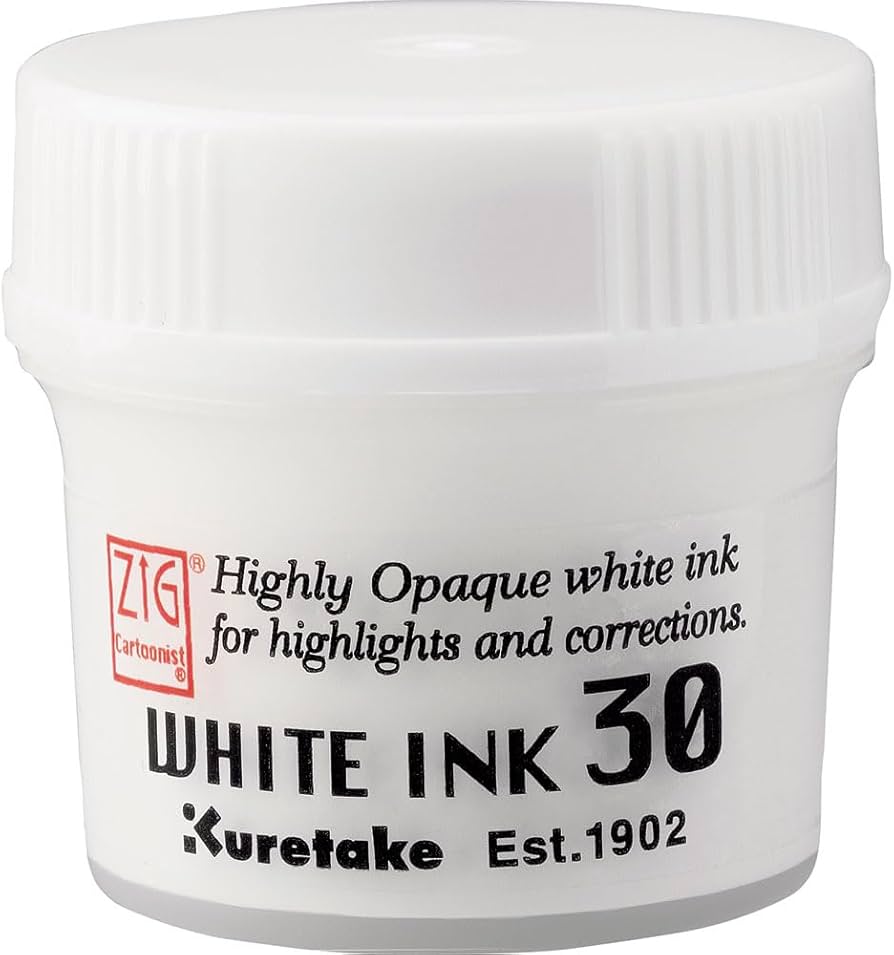 invisible ink. BASICPOT　WHITE Amazon.com: Kuretake ZIG Cartoonist White Ink 30ml, for dip Pen