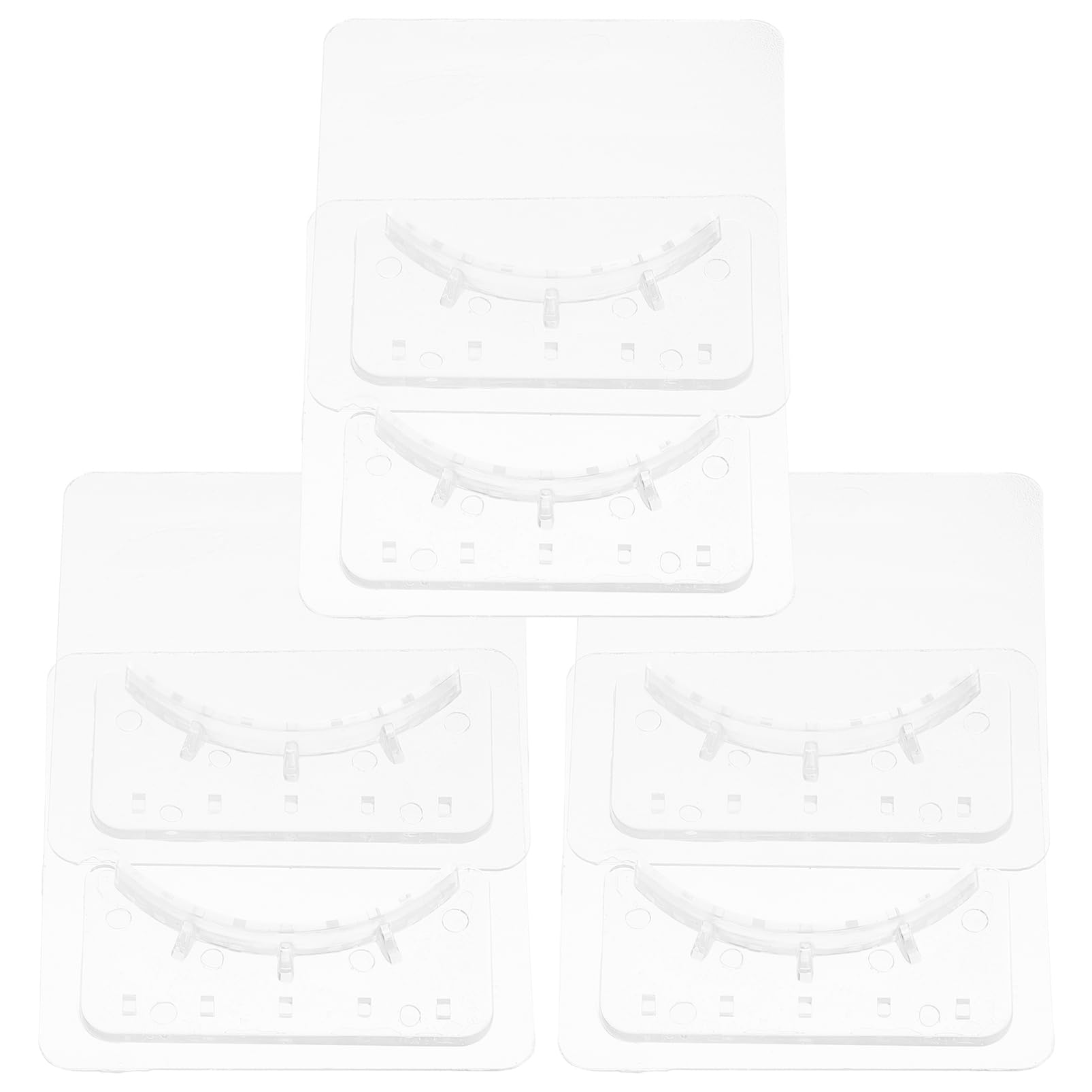 UKCOCO 3 Ensembles Support De Tringle De Monté Tringle À Rideau De Supports De Tringle À Rideau Mur Crochets À Canne Rideaux Modernes Tiges Transparent Plastique 6 Paires*3