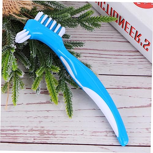 SKISUNO Pente Para Cuidados Com Dentaduras 6 Peças Dupla Face Escova De Limpeza De Dentaduras Escova