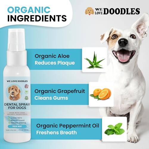 Welovedoodlesdogdentalsprayorganicdentalsolutionsplaquetartarcontrolspraynaturaloralcaredogforhealthyteethgumsfreshensbreathspray4oz Urban Country Home Decor We love doodles dog dental spray organic dental solutions plaque tartar control spray natural oral care dog for healthy teeth gums freshens breath spray 4oz urban country home decor