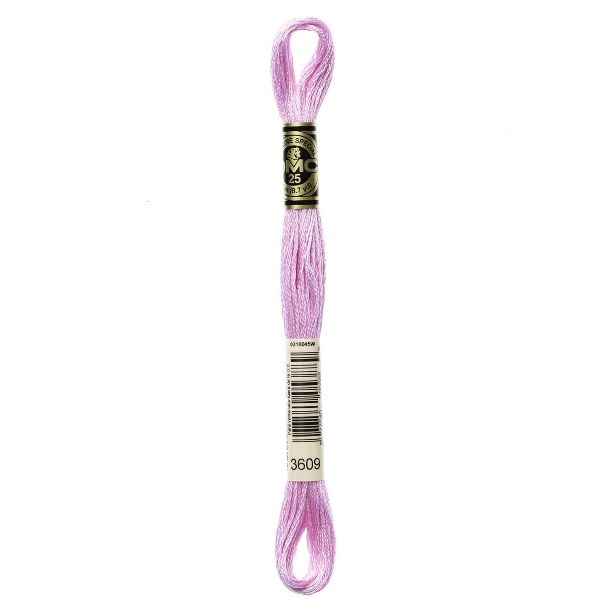 DMC Embroidery Floss Mouline Stranded Cotton Thread for Hand Embroidery and Sewing - Colour No: 3609-2 x 8m Skeins