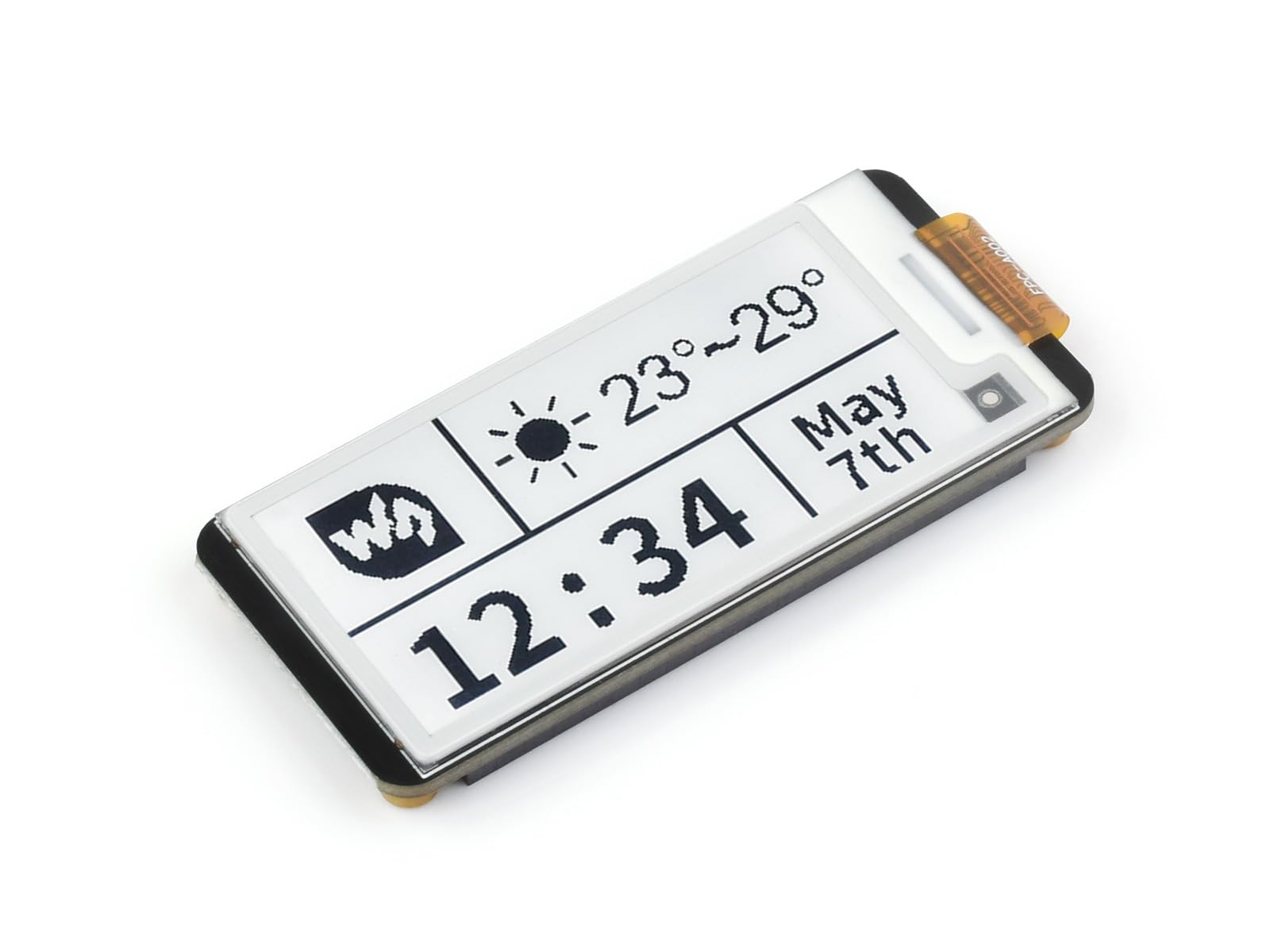 Waveshare 2.13inch E-Paper Hat+ For Raspberry Pi 5/4B/3B/Zero/Zero W/Jetson Nano,250x122 Pixels e-Ink Display Hat V4,Black and White epaper Screen,SPI Interface