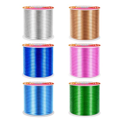 Image of Mandala Crafts 12 GA Pink Green Blue Assorted Anodized Aluminum Craft Wire | 276 FT, Colored, Flexible, Bendable for Bonsai Armature Sculpting Wire Wrapping Jewelry Making, Weather & Tarnish Resistant
