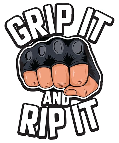 Image of STICKY DUDE - Grip It and Rip It, Hand Thottle Sticker, Cool Biker Motorcycle Helmet Stickers, 4 inches - Bikers Rocker Sticker Laptop Wall Window Bumper Decal