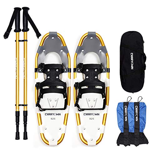 Carryown 4-in-1 Xtreme Lightweight Terrain Snowshoes for Adults Men Women Kids, Light Weight