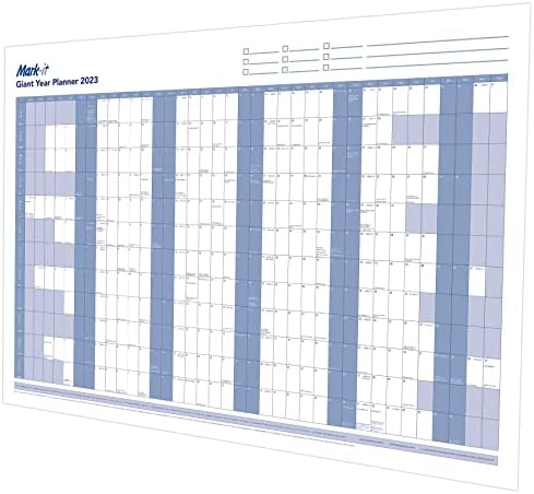 Mark-it 2023 Wall Planner - Giant Laminated Wall Calendar - 84cm X 117cm - A0 Size Wall Planner - Great For Offices, Schools, Students, Educators, Businesses