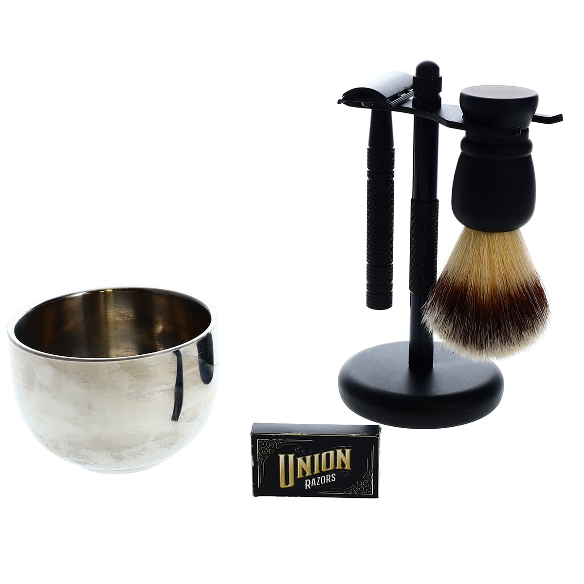 Union Razon MBGS1 Mens Shaving Kit 5-Piece Gift Set With Razor Essentials and Replacement Blades