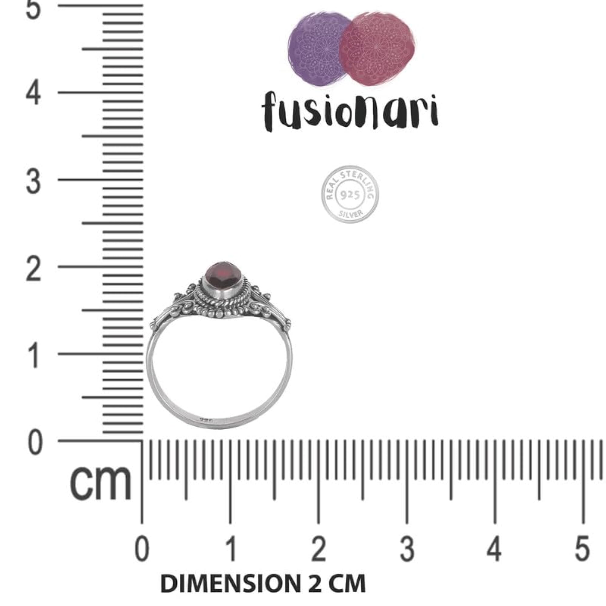 925 Sterling Silver Garnet Ring for Women, Handcrafted Elegant Gift