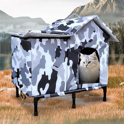 Abri d'extérieur pour chat imperméable chaud niche extérieure chat - 4