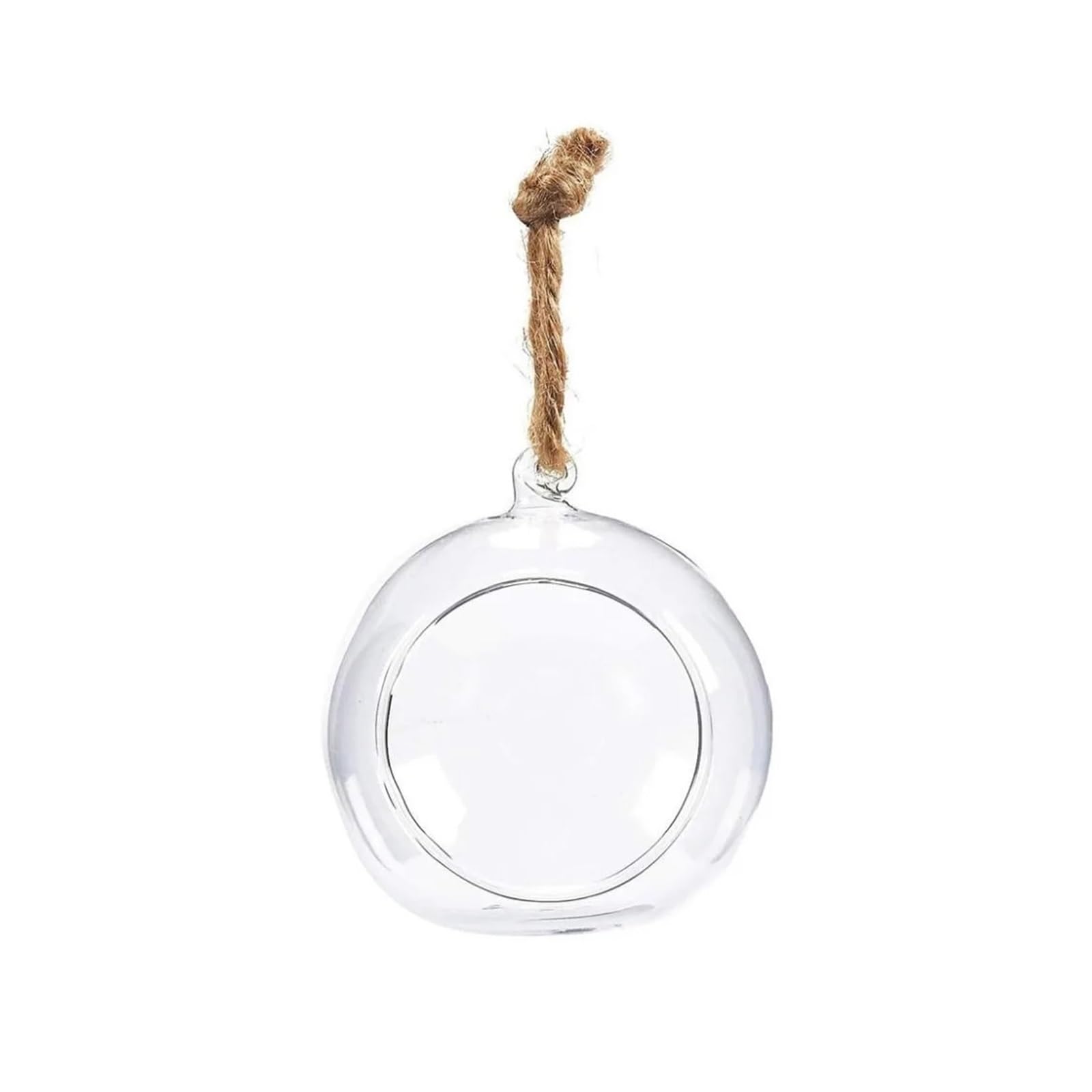 Ball Hanging Glass Vases Clear Transparent Planter Tealight Holder(6cm)