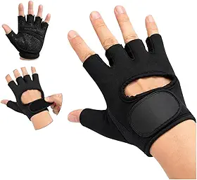 Luva de Academia Antiderrapante com Palma Acolchoada, Ajustável e Respirável, Proteção para as Mãos, Ideal para Musculação, Crossfit, Fitness, Treino Funcional e Ciclismo, Conforto e Segurança Unissex