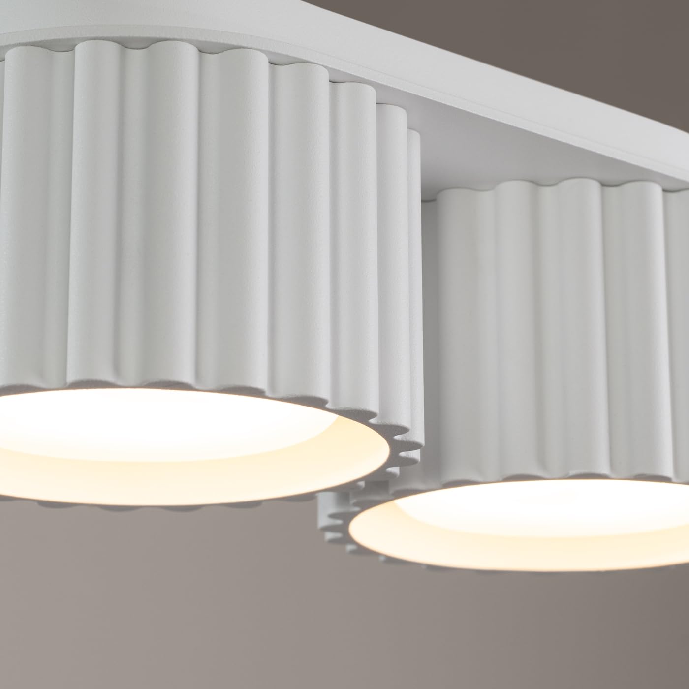 SOLLUX lighting Lámpara de techo plafón - foco de techo aluminio - 2 llamas - bombilla LED - Blanco Aura