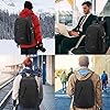 Anti-Theft Laptop Backpack,Business Travel Backpack Bag with USB Charging Port Lock,Water Resistant College School Computer Rucksack Work Backpack for Mens Womens Fits 15.6 Inch Laptop-Black #5