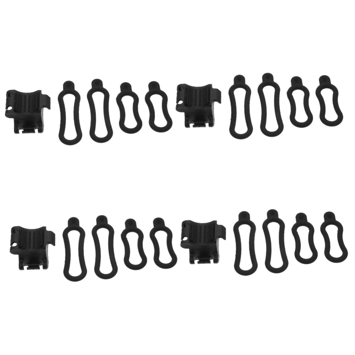 Abaodam 4 Sets Rotatable Plastic Flashlight Holder Clip for Mountain Bike Sturdy Design Compatible with Bikes for Night Riding Safety and Convenience