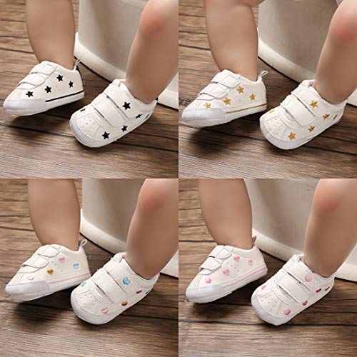Image of E-FAK Baby Shoes Boys Girls Infant Sneakers Non-Slip Rubber Sole Toddler Crib First Walker Shoes