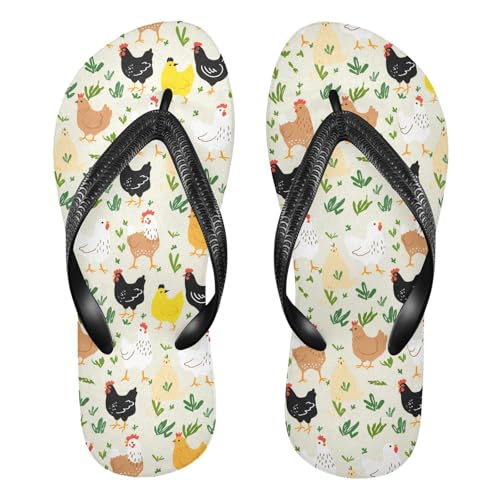 Chickens Flip Flop Beach Summer Casual Sandal for Women & Men Shower Shoes 20861982