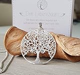  Schmuck Damen Halskette Lebensbaum 925 silber