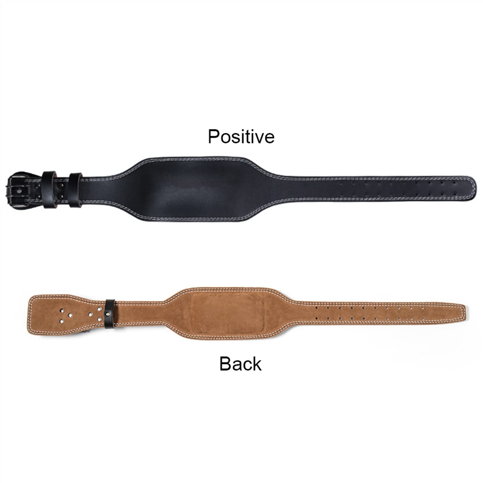 Unisex Szeroki Regulowany Skórzany Pas Do Podnoszenia Ciężarów Wsparcie Talii Pas Gimnastyczny Treningowe Paski Do Podnoszenia Ciężarów (Color : Black, Size : L)