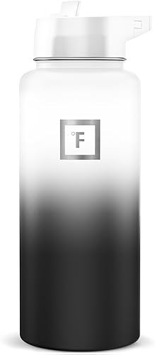 Miniatura 95 de IRON °FLASK Frasco de hidratación para acampar y senderismo con pajilla, botella de agua deportiva de acero inoxidable con aislamiento de boca