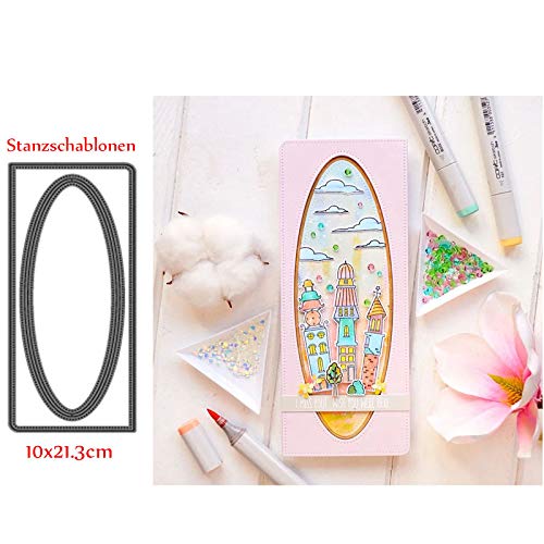 Fustelle Metalliche Per Scrapbooking, Cornice, Set Per Goffratura E Taglio Carta, Fai Da Te