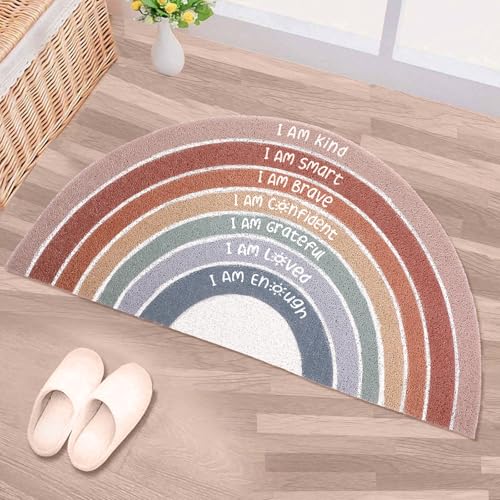 Tapete decorativo semicircular Drydiet 90x45 cm fibra miniatura 1