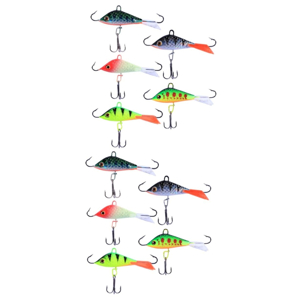 YARNOW Lot De 2 Leurres en Métal Dur pour Bar Brochet Perche 5 Pièces X 2 Taille 50 Mm Poids 7 5 G
