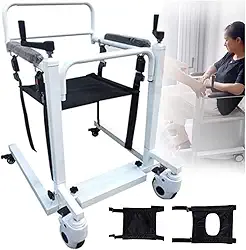 Cadeira de rodas elevatória de paciente para casa elevador de carro portátil cabeceira cadeira de transporte de cômoda ajustável em altura e largura cadeira de chuveiro de elevação manual para pessoas