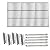 Nexgrill 720-0025 Barbecue Grill Replacement Kit - 5 Stainless Burners, 5 Heat Shields and Porcelain Cast Cooking Grill Grates