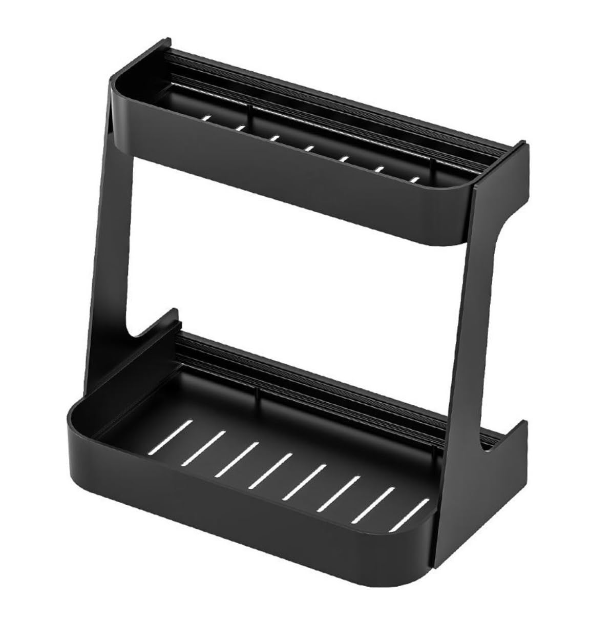 2-poziomowy aluminiowy uchwyt do kuchni oszczędzający miejsce uchwyt do kabin i blatów 40 x 23 x 38 cm idealny do Se Jar Sto & Kitchen nizat