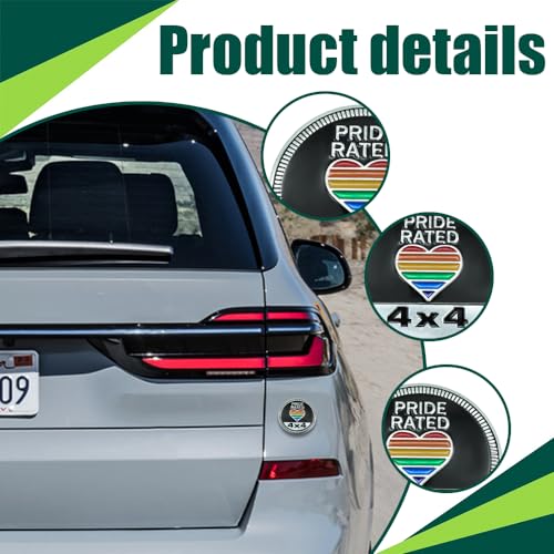 Image of Pirate Badge Rated Car Emblem, 4 x 4 Metal Automotive Badge, 3D Metal Car Badges Round Emblem Decals, Car Exterior Emblems Badge Auto Decorations Compatible with Jeep Vehicles Trucks SUV RV