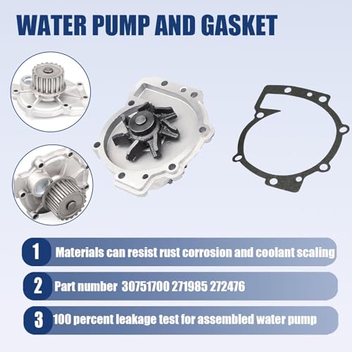 Image of AUCERAMIC TCKWP331A Engine Timing Belt Kit with Water Pump Fit 2001-2013 for Volvo S40 S80 S60 V50 V70 XC70 XC90 2.3L 2.4L 2.5L