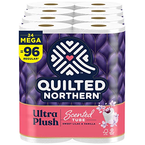 Quilted Northern Ultra Plush Toilet Paper with Sweet Lilac & Vanilla Scented Tube, 24 Mega Rolls, 3-Ply Bath Tissue Quilted Northern Ultra Plush Toilet Paper with Sweet Lilac & Vanilla Scented Tube, 24 Mega Rolls, 3-Ply Bath Tissue