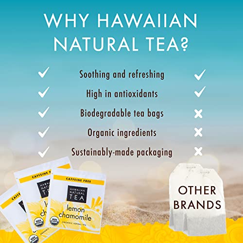 Image of Organic Lemon Chamomile Tea - Caffeine Free Herbal Tea - 20 Bags