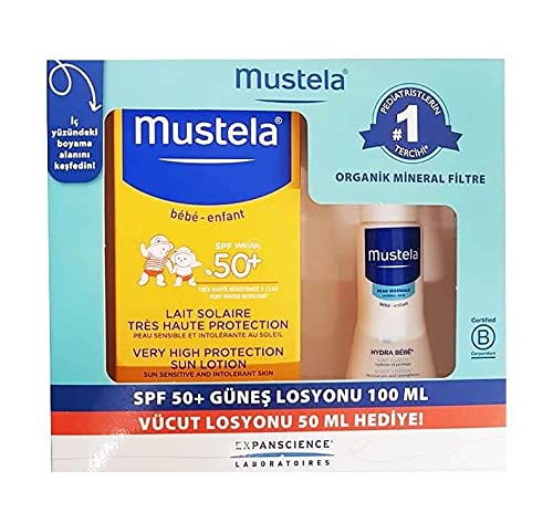 Mustela Spf 50+ Güneş Losyonu 100ml + Vücut Losyonu 50ml Hediye