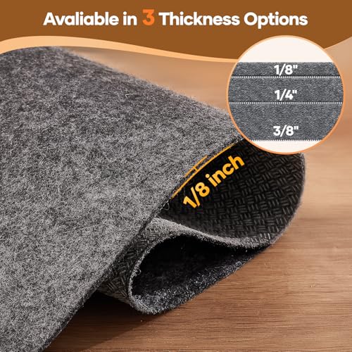 Veken Non Slip Cushioned Runner Rug Pad Gripper 2 x 8 Ft, Felt and Silicone Backing, 1/8 inch Thick Carpet Liner for Hardwood Floors and Finishes, Under Area Rugs Anti Skid Mat, Keep Rugs in Place - Image 5